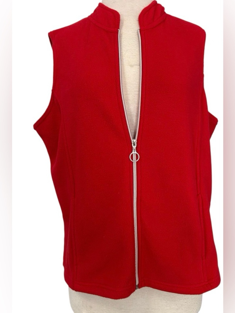 Blair Red Zip-Front Women's Fleece Vest